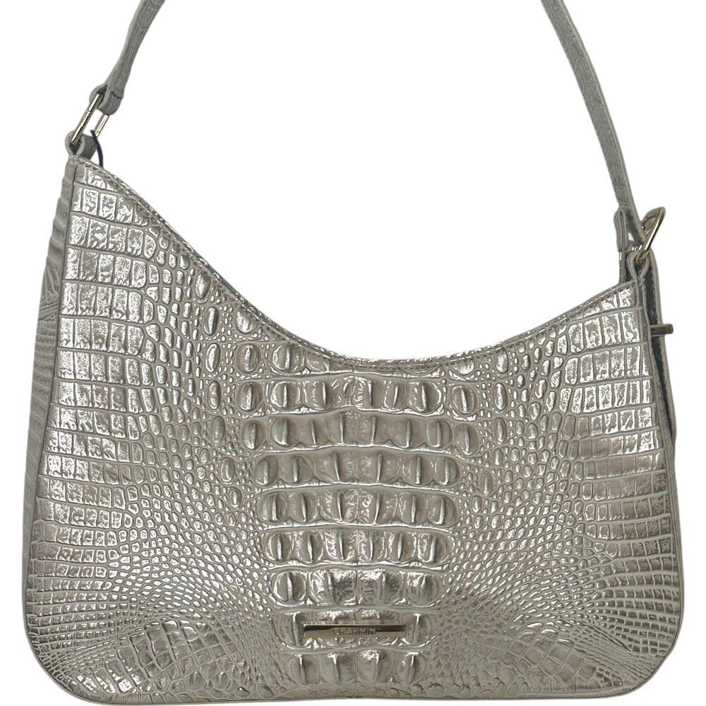NWT Brahmin Abbot Melbourne Leather Shoulder Bag in Ivory Dream - Picture 3 of 15